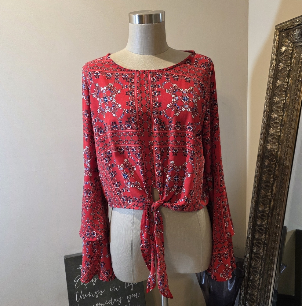 70s Inspired...Altar'd State MacKenzie Crop Top.  Size Medium.  EUC.